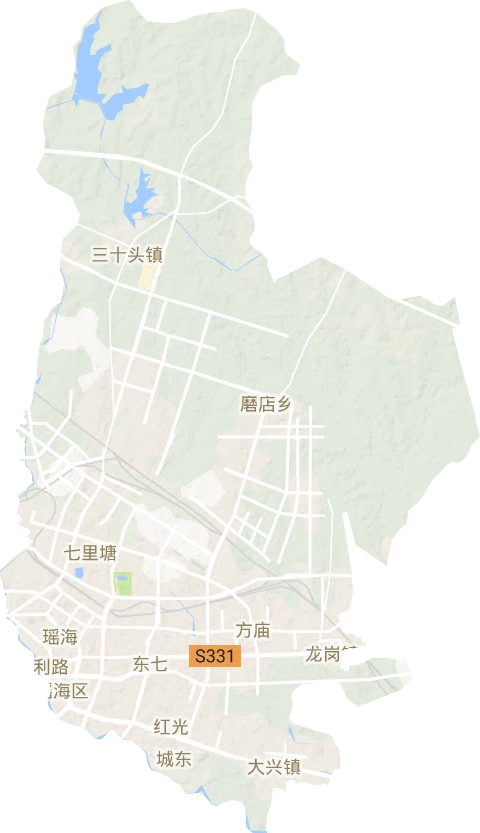 瑤海區地形圖
