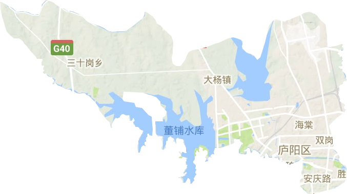 廬陽區地形圖