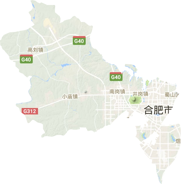 蜀山區地形圖