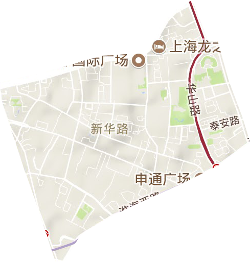 新華路街道地形圖