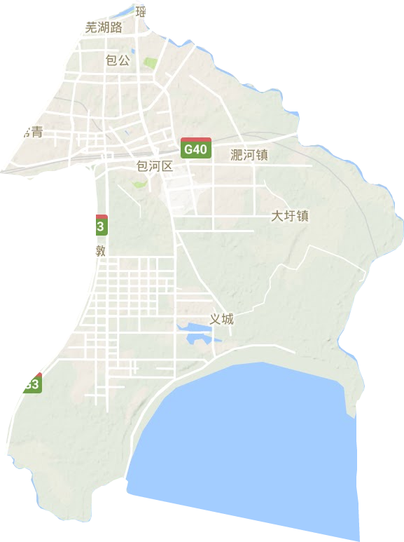 包河區(qū)地形圖