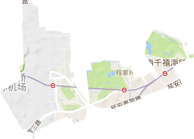 程家橋街道地形圖