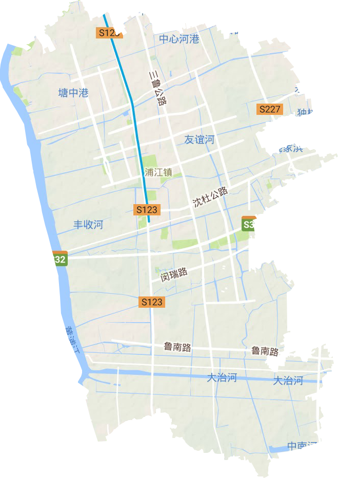 浦江鎮地形圖