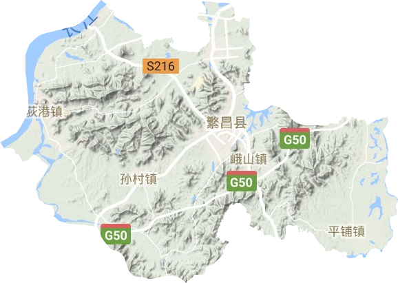 繁昌縣地形圖
