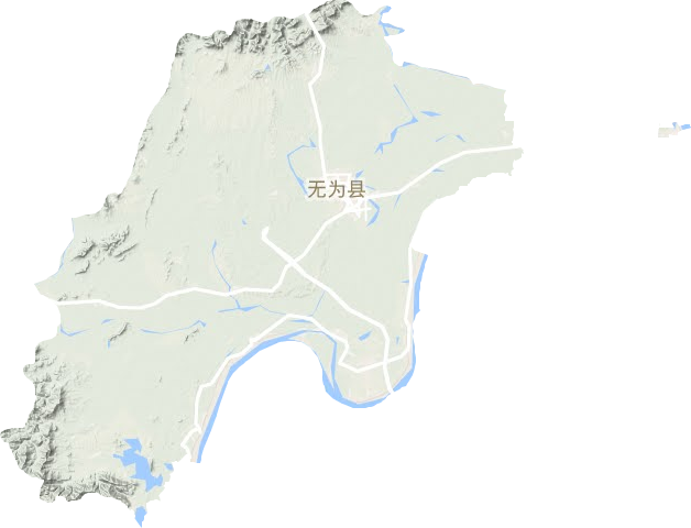 無為縣地形圖