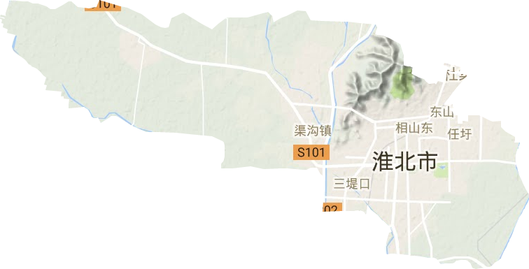 相山區(qū)地形圖