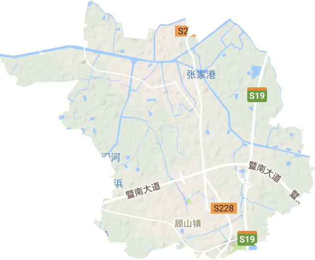 顧山鎮地形圖
