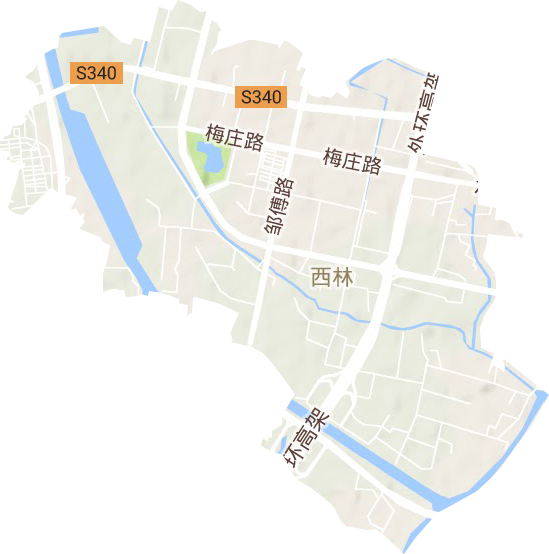 西林街道地形圖