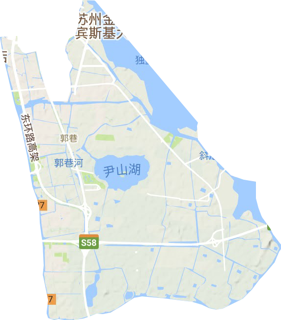 郭巷街道地形圖
