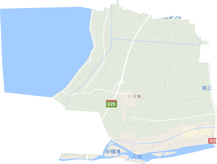 三河鎮地形圖