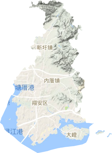 翔安區地形圖