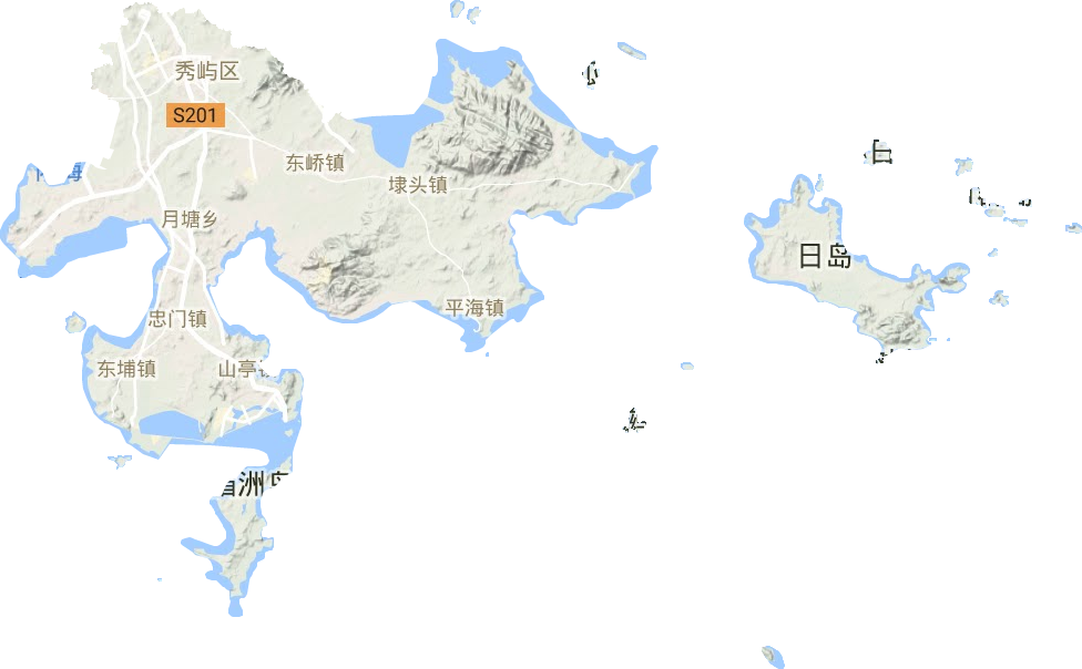 秀嶼區(qū)地形圖