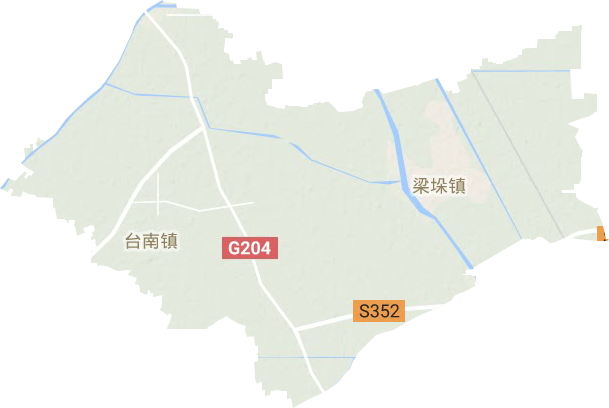 梁垛鎮地形圖