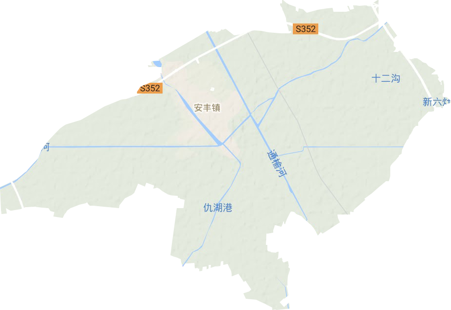 安豐鎮(zhèn)地形圖