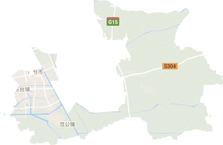 東臺(tái)鎮(zhèn)地形圖