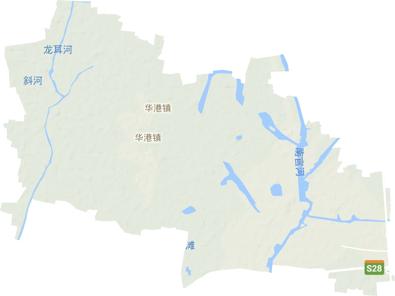 華港鎮(zhèn)地形圖