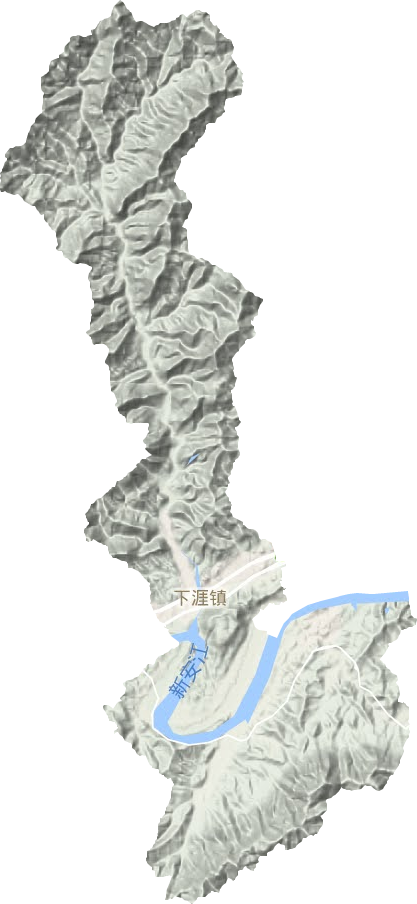 下涯鎮(zhèn)地形圖