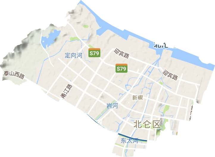 新碶街道地形圖