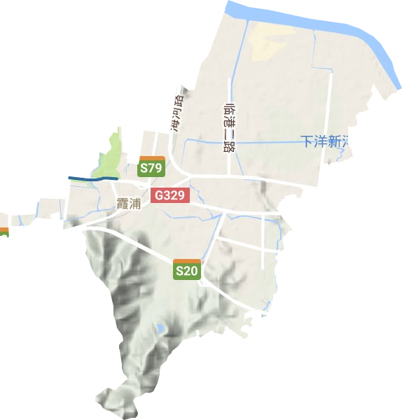 霞浦街道地形圖