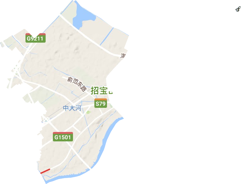 蛟川街道地形圖