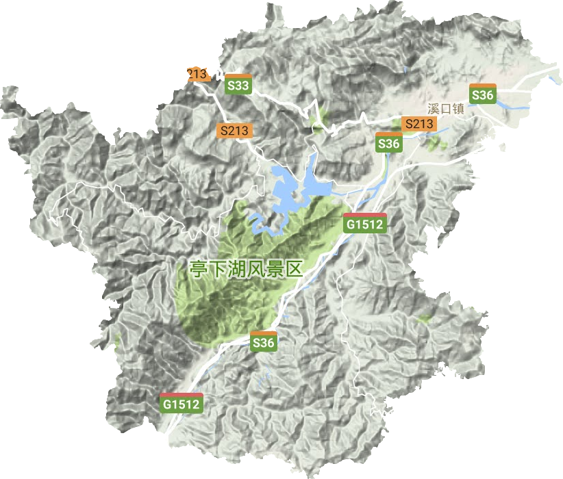 溪口鎮地形圖