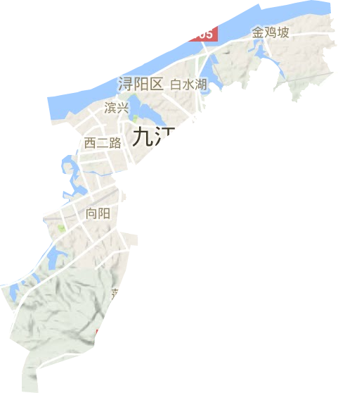 潯陽區地形圖