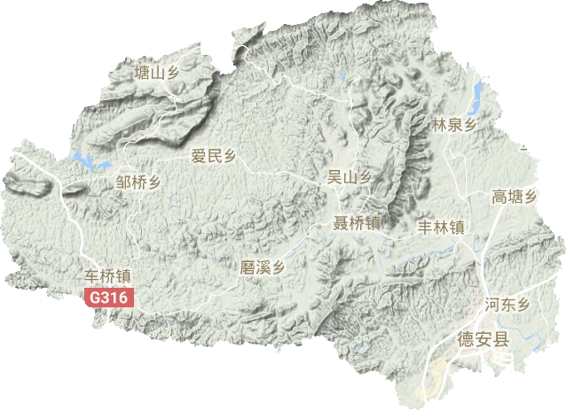 德安縣地形圖