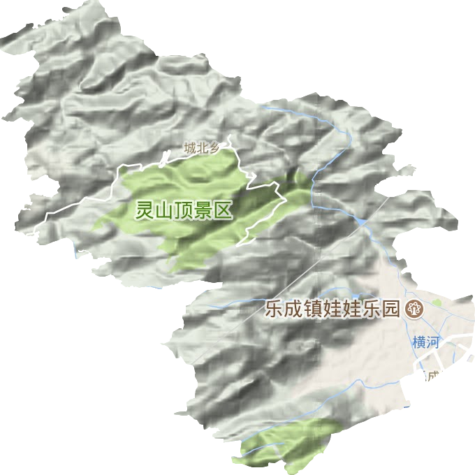 樂成街道地形圖