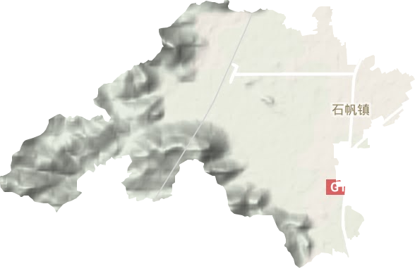 石帆街道地形圖