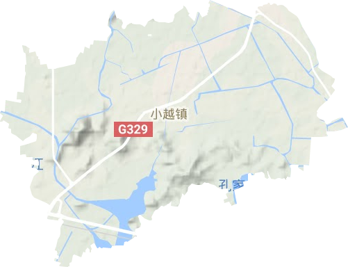 小越鎮地形圖