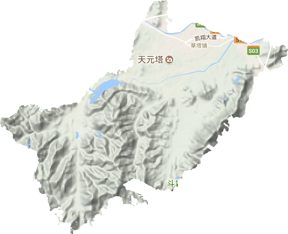草塔鎮地形圖