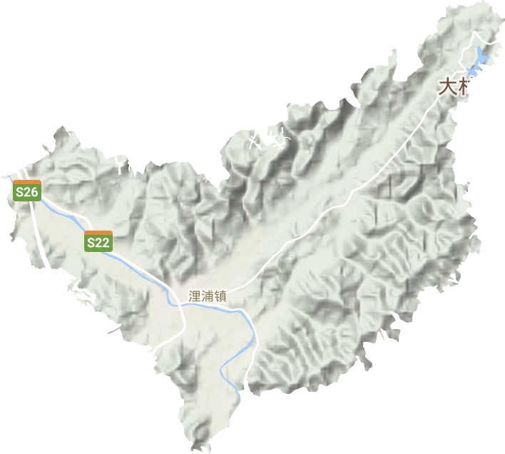 浬浦鎮地形圖