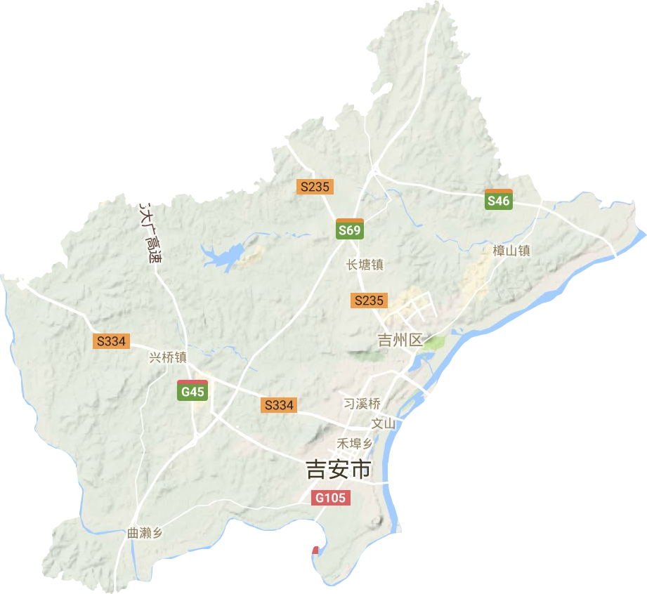 吉州區地形圖