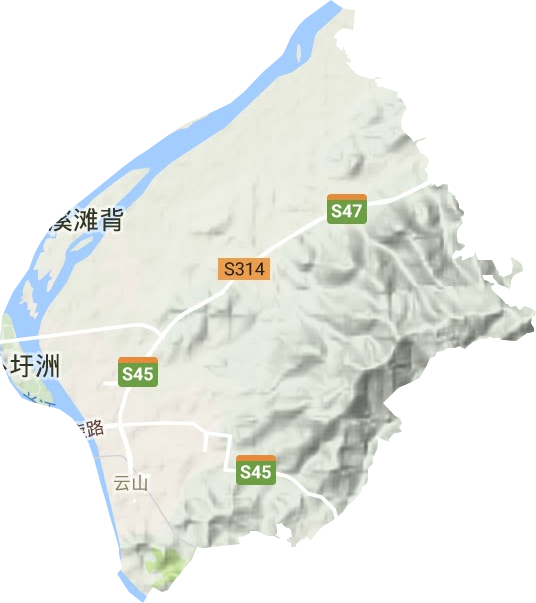 云山街道地形圖