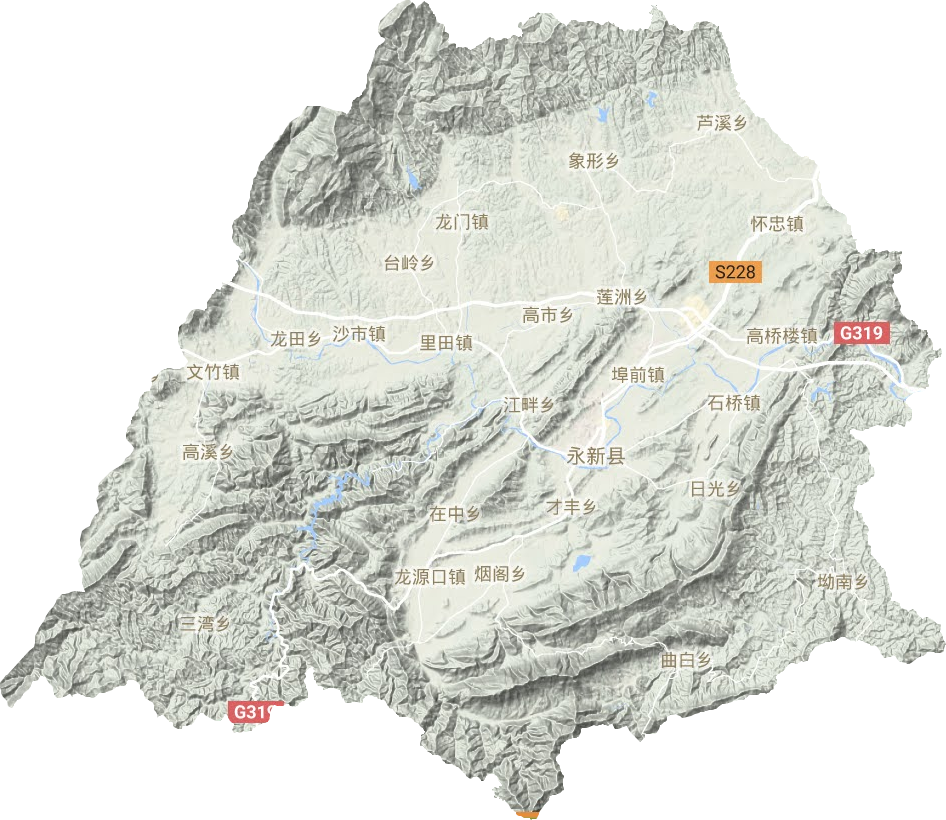 永新縣地形圖