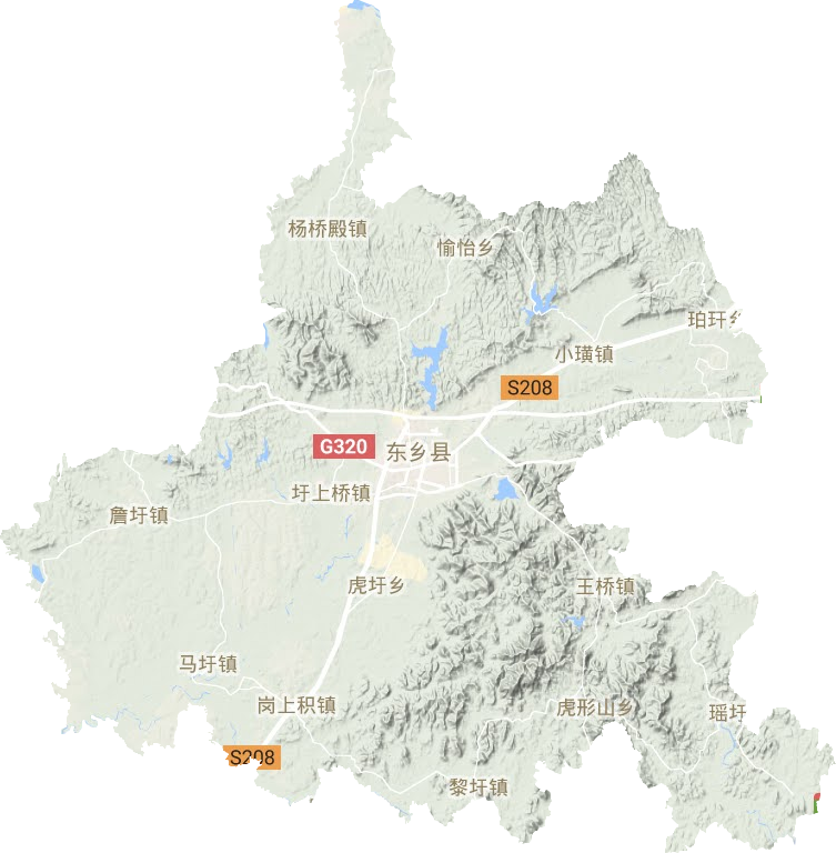 東鄉(xiāng)區(qū)地形圖