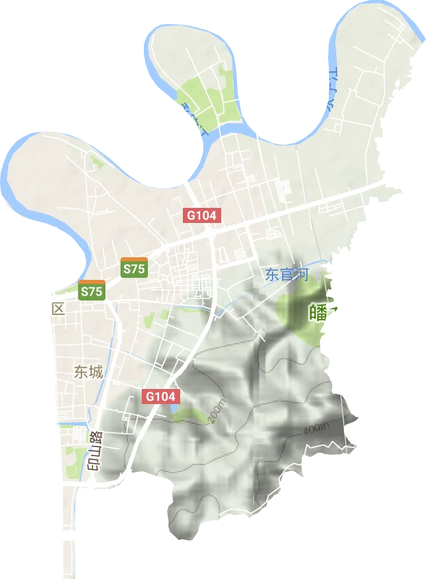東城街道地形圖