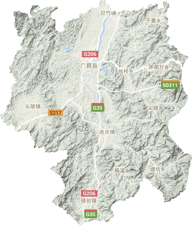 廣昌縣地形圖
