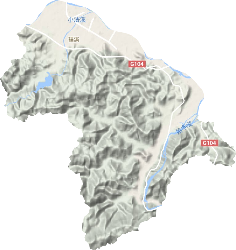 福溪街道地形圖