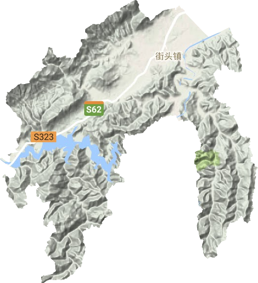 街頭鎮(zhèn)地形圖