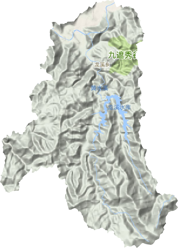 龍溪鄉地形圖
