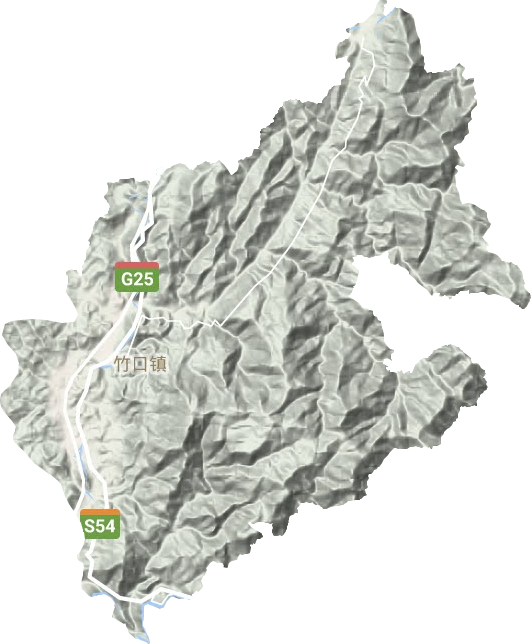 竹口鎮地形圖