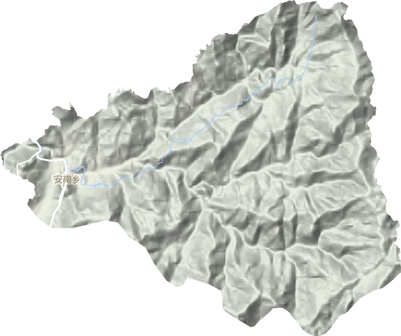安南鄉(xiāng)地形圖