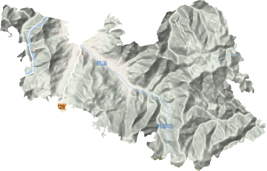 鶴溪街道地形圖