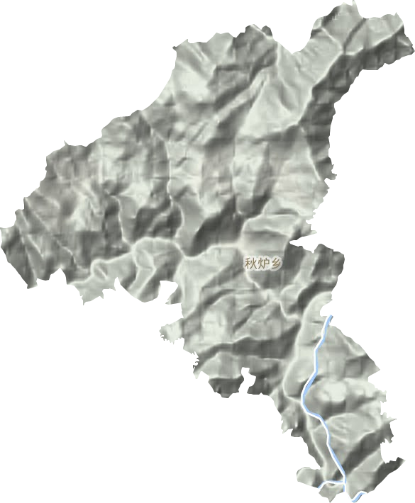 秋爐鄉(xiāng)地形圖