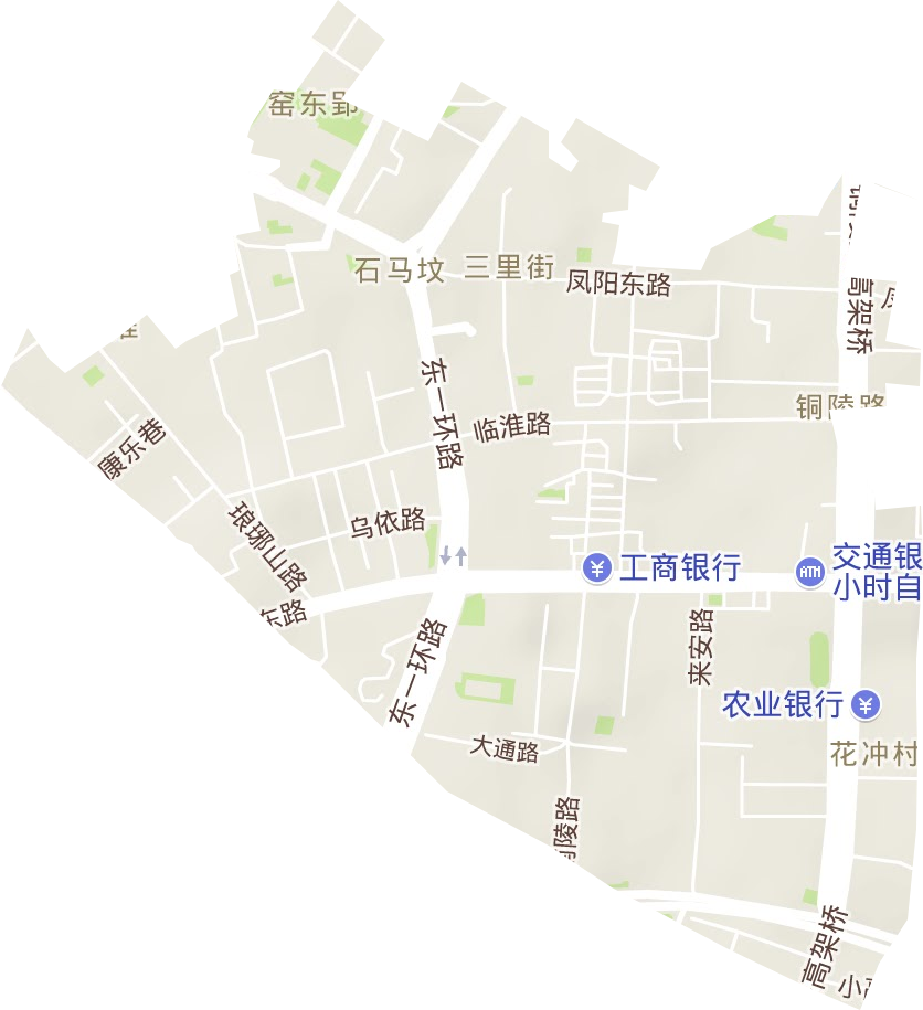 三里街街道地形圖