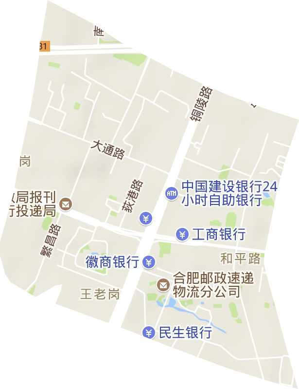 大通路街道地形圖