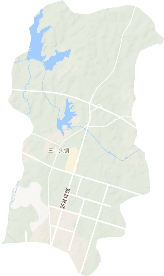 三十頭鎮地形圖