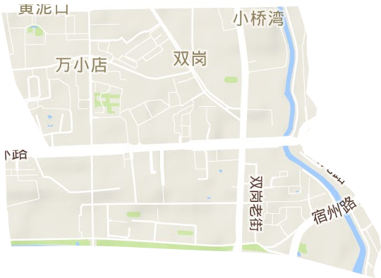 雙崗街道地形圖