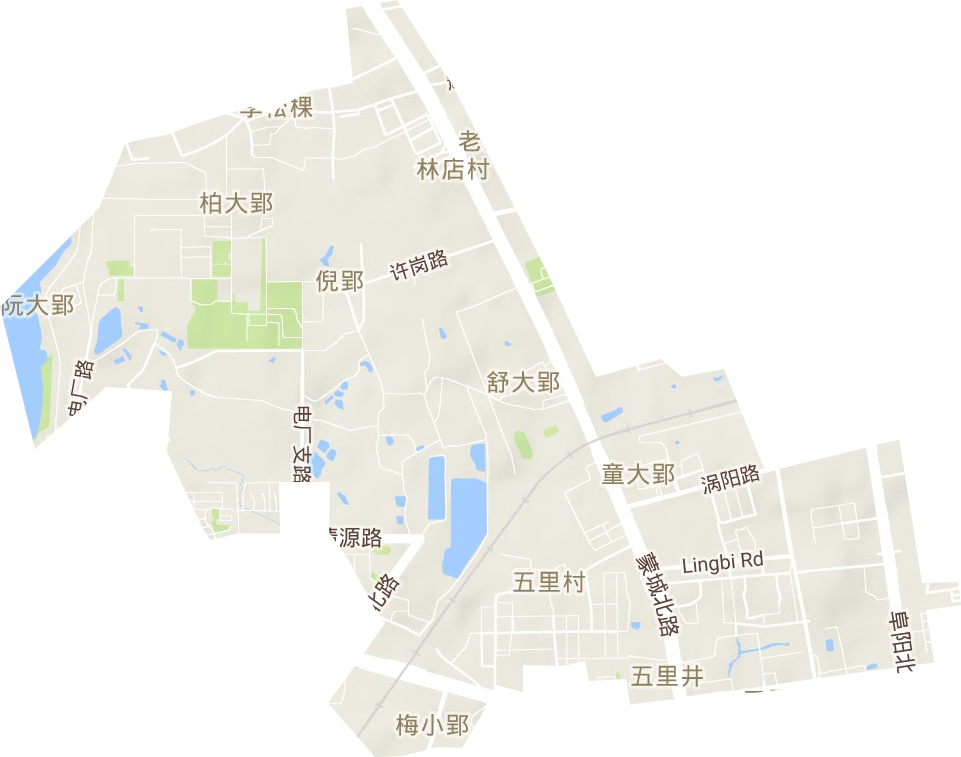杏花村街道地形圖